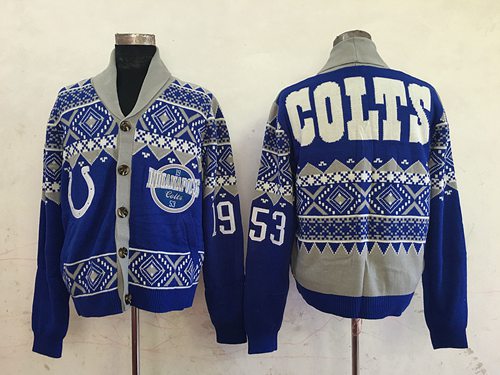 Nike Colts Men's Ugly Sweater - Click Image to Close